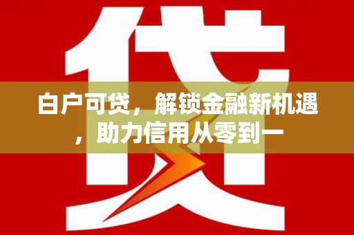 二林白户可贷，解锁金融新机遇，助力信用从零到一