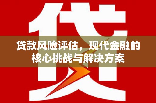 晋州贷款风险评估，现代金融的核心挑战与解决方案