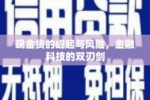 佛坪现金贷的崛起与风险，金融科技的双刃剑