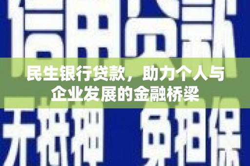 沙坡头民生银行贷款，助力个人与企业发展的金融桥梁