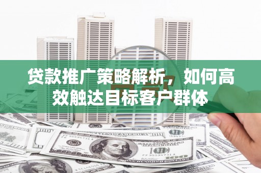 壮围贷款推广策略解析，如何高效触达目标客户群体