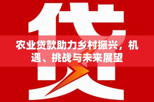 丹徒农业贷款助力乡村振兴，机遇、挑战与未来展望