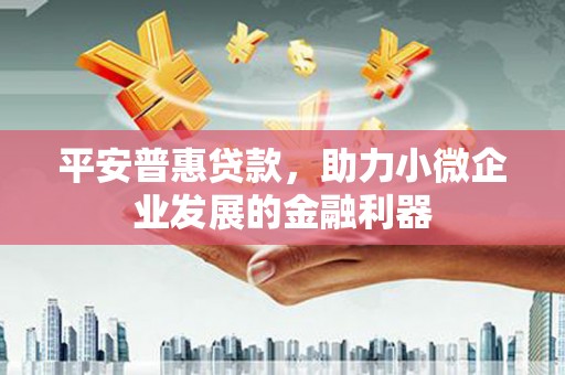 西固平安普惠贷款，助力小微企业发展的金融利器
