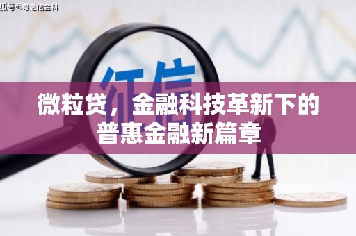 安远微粒贷，金融科技革新下的普惠金融新篇章
