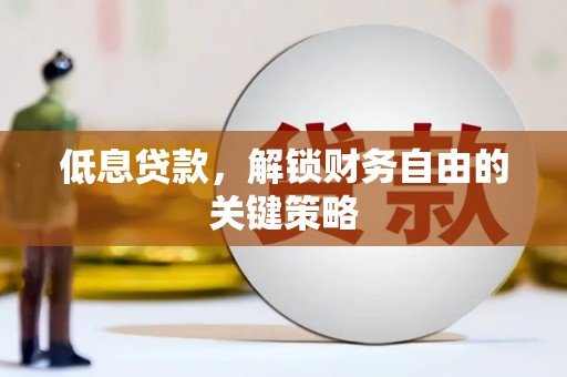 海端低息贷款，解锁财务自由的关键策略